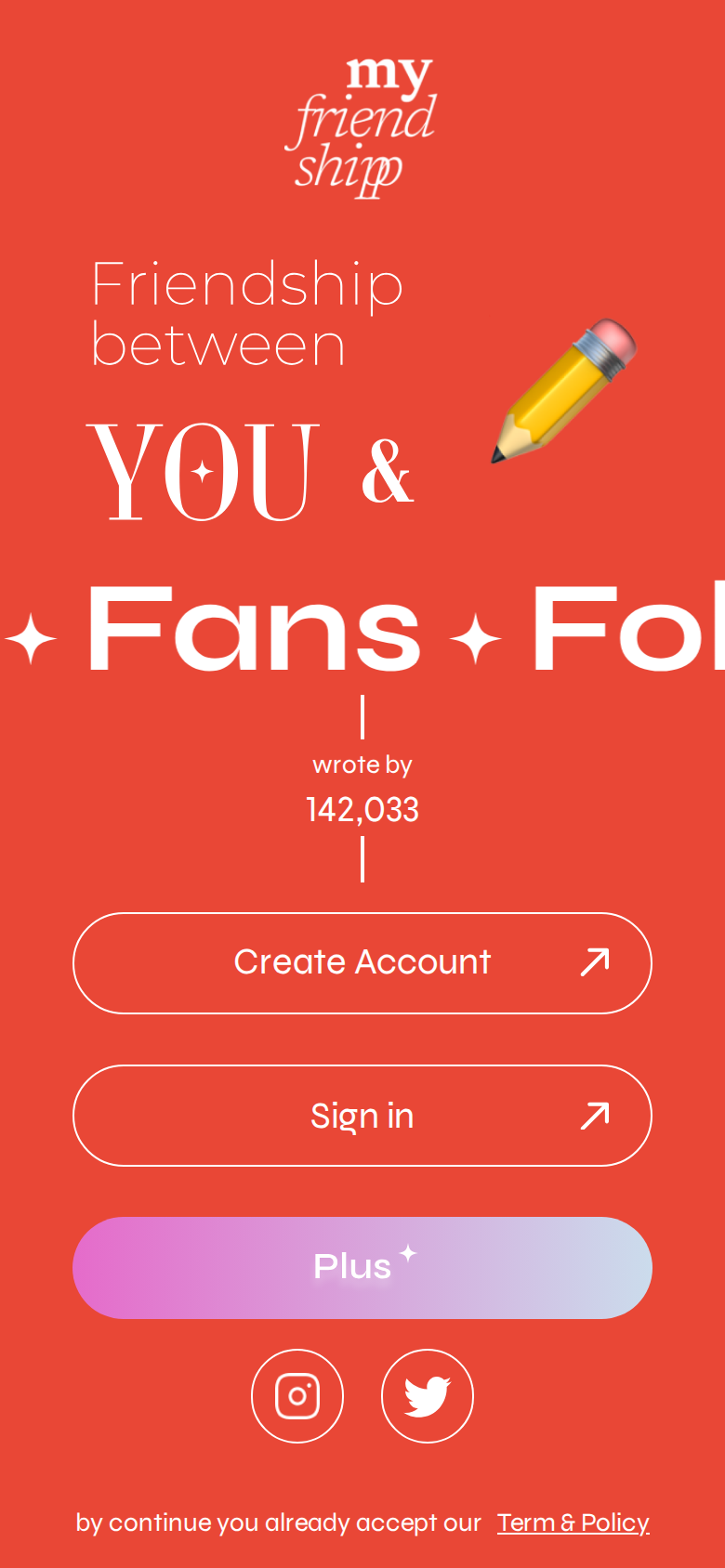MyFriendShipp Mobile Web Application